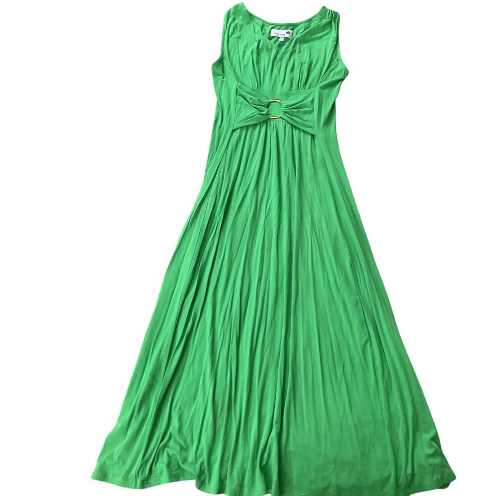 Completely Me Liz Lange‎ Green Sleeveless Maxi Dress Gold Ring XS